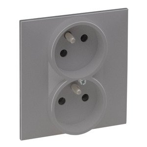 Dvojzásuvka 2P+T/16A/250V (SS) oceľová Niloé Step(Legrand)