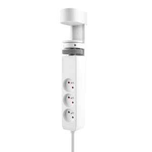 Solight 3z + USB A+C blok zásuviek na stôl, 2m, biely, USB 20W PD