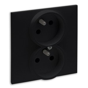Dvojzásuvka 2P+T/16A/250V (SS) čierna Niloé Step(Legrand)