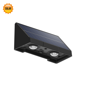 Svietidlo nástenné MUSE 0,6W LED 2x30lm solárne 58mmx113mmx51mm čierny akryl (EMITHOR)