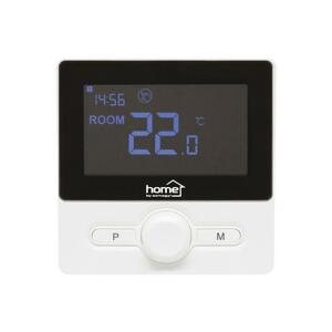 Digitálny termostat, programovateľný, čierny