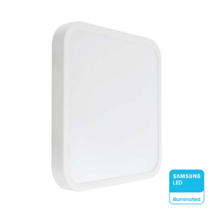 Stropné LED svietidlo 36W 4000K IP44 3820lm biele štvorcové Samsung senzor ovlád. VT-8636S