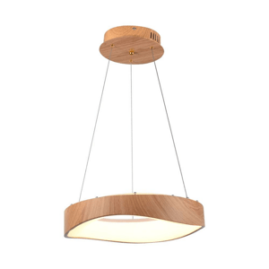 Dizajnové LED závesné svietidlo drevo+biela D400 VT-7973 (V-TAC)