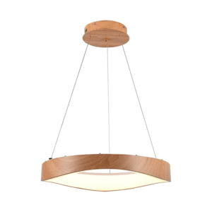 Dizajnové LED závesné svietidlo drevo+biela D500 VT-7974 (V-TAC)