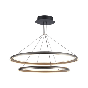 Dizajnové LED závesné svietidlo šampanská zlatá+biele D400+D600 VT-7982 (V-TAC)