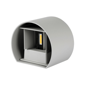 Nástenné LED svietidlo okrúhle 6W, 4000K, 660lm, IP65, sivá VT-756 (V-TAC)