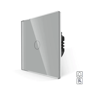 Revolo Touch dotykové tlačidlo 1/0 230V - Strieborné