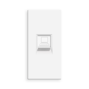 Revolo Touch internetový polmodul LAN RJ45 Cat.5 - Biely