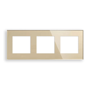 Revolo Touch trojitý sklenený panel SR/SR/SR-005 - Zlatý