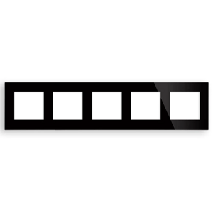 Revolo Touch päťnásobný sklenený panel SR/SR/SR/SR/SR-003 - Čierny