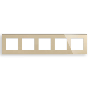 Revolo Touch päťnásobný sklenený panel SR/SR/SR/SR/SR-005 - Zlatý