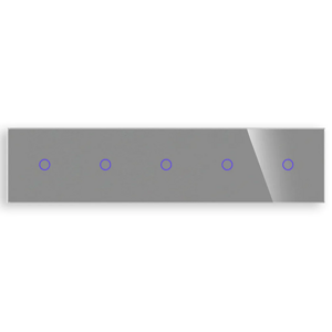 Revolo Touch päťnásobný sklenený panel C1/C1/C1/C1/C1-012 - Strieborný