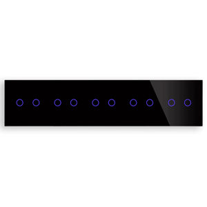 Revolo Touch päťnásobný sklenený panel C2/C2/C2/C2/C2-003 - Čierny