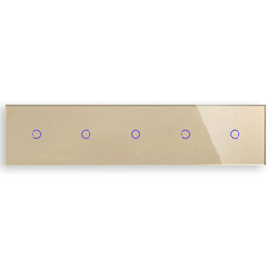 Revolo Touch päťnásobný sklenený panel C1/C1/C1/C1/C1-005 - Zlatý