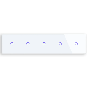 Revolo Touch päťnásobný sklenený panel C1/C1/C1/C1/C1-001 - Biely