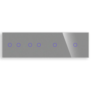 Revolo Touch štvoritý sklenený panel C2/C2/C1/C1-012 - Strieborný