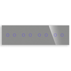 Revolo Touch štvoritý sklenený panel C2/C2/C2/C2-012 - Strieborný