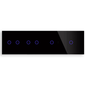 Revolo Touch štvoritý sklenený panel C2/C2/C1/C1-003 - Čierny