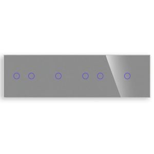 Revolo Touch štvoritý sklenený panel C2/C1/C2/C1-012 - Strieborný