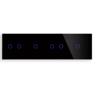 Revolo Touch štvoritý sklenený panel C2/C1/C2/C1-003 - Čierny