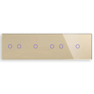 Revolo Touch štvoritý sklenený panel C2/C1/C2/C1-005 - Zlatý
