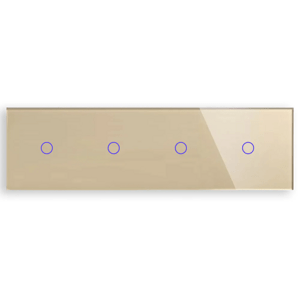 Revolo Touch štvoritý sklenený panel C1/C1/C1/C1-005 - Zlatý