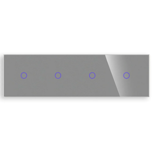 Revolo Touch štvoritý sklenený panel C1/C1/C1/C1-012 - Strieborný