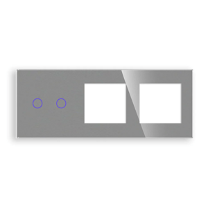 Revolo Touch trojitý sklenený panel C2/SR/SR-012 - Strieborný