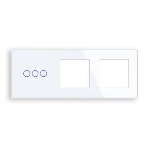 Revolo Touch trojitý sklenený panel C3/SR/SR-001 - Biely
