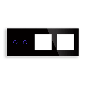 Revolo Touch trojitý sklenený panel C2/SR/SR-003 - Čierny