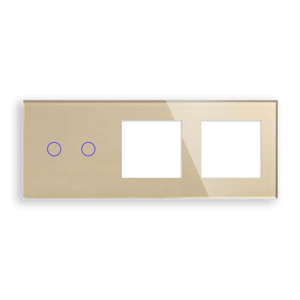 Revolo Touch trojitý sklenený panel C2/SR/SR-005 - Zlatý