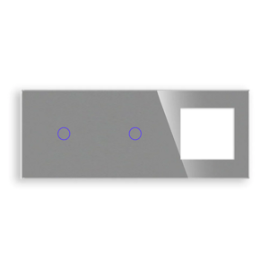 Revolo Touch trojitý sklenený panel C1/C1/SR-012 - Strieborný