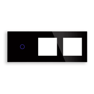 Revolo Touch trojitý sklenený panel C1/SR/SR-003 - Čierny