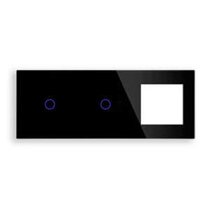 Revolo Touch trojitý sklenený panel C1/C1/SR-003 - Čierny