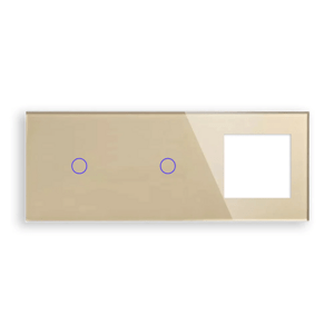Revolo Touch trojitý sklenený panel C1/C1/SR-005 - Zlatý