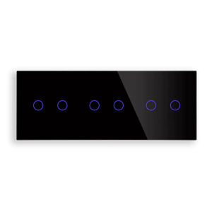 Revolo Touch trojitý sklenený panel C2/C2/C2-003 - Čierny