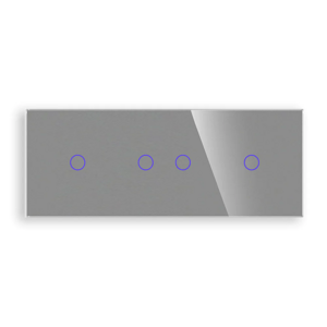 Revolo Touch trojitý sklenený panel C1/C2/C1-012 - Strieborný