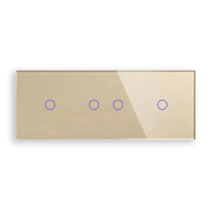 Revolo Touch trojitý sklenený panel C1/C2/C1-005 - Zlatý