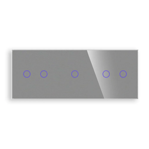 Revolo Touch trojitý sklenený panel C2/C1/C2-012 - Strieborný