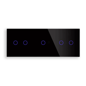 Revolo Touch trojitý sklenený panel C2/C1/C2-003 - Čierny