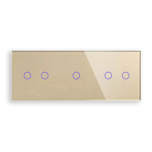 Revolo Touch trojitý sklenený panel C2/C1/C2-005 - Zlatý