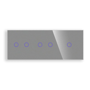 Revolo Touch trojitý sklenený panel C2/C2/C1-012 - Strieborný