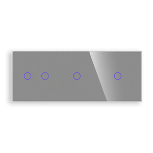 Revolo Touch trojitý sklenený panel C2/C1/C1-012 - Strieborný