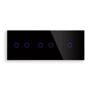 Revolo Touch trojitý sklenený panel C2/C2/C1-003 - Čierny