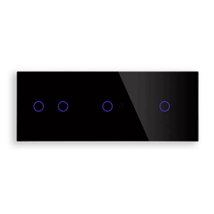Revolo Touch trojitý sklenený panel C2/C1/C1-003 - Čierny