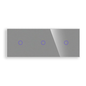 Revolo Touch trojitý sklenený panel C1/C1/C1-012 - Strieborný