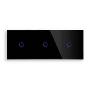 Revolo Touch trojitý sklenený panel C1/C1/C1-003 - Čierny