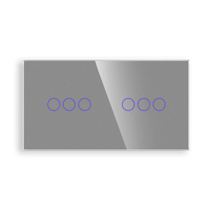 Revolo Touch dvojitý sklenený panel C3/C3-012 - Strieborný