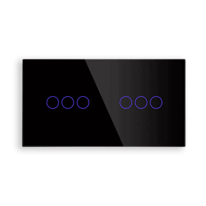 Revolo Touch dvojitý sklenený panel C3/C3-003 - Čierny