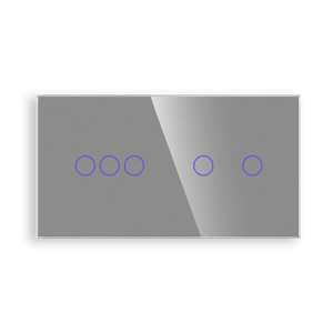 Revolo Touch dvojitý sklenený panel C3/C2-012 - Strieborný